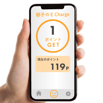 抽選で1ポイントが当たったアプリのイメージ